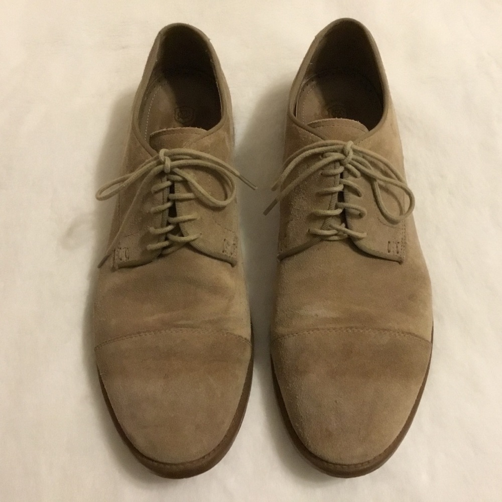 Moral Code Shoes Percy Lace Up Suede Taupe 10 M